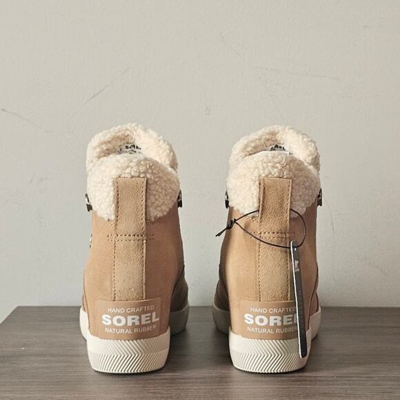 Sorel Women's ONA Cozy Wedge Boots Size 8.5  Tawny Buff/Sea Salt 2048681 NEW - Picture 7 of 9